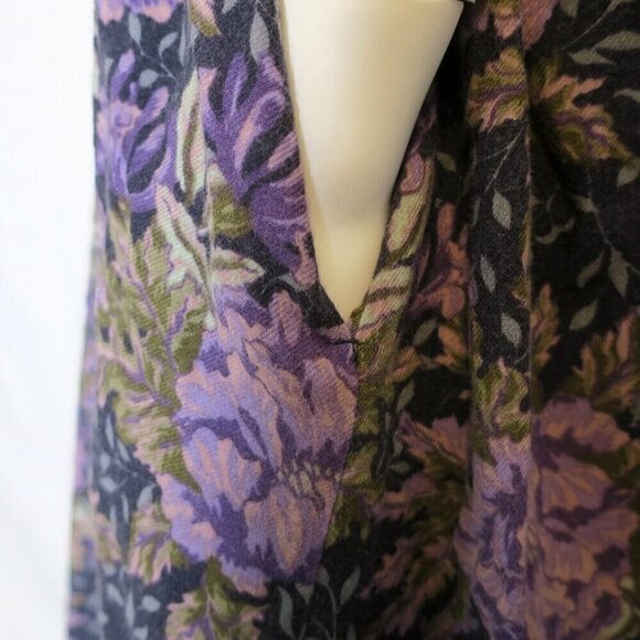Vintage 80s Laura Ashley Cotton Wool Modest Cottagecore Floral Dress Women's 12 - Picture 4 of 6